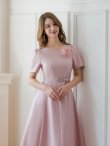 画像10: [送料無料][GINZA COUTURE]レッド・ピンク・半袖・シンプル・Ａライン・花・ワンピース[即日発送][大きいサイズあり] (10)